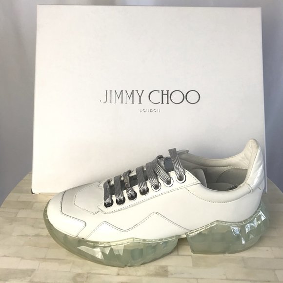Jimmy Choo Shoes - JIMMY CHOO Diamond /F Leather Sneakers - NEW!